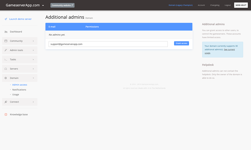 admins gameserverapp
